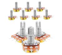 LAPYAPPE 10pcs Single Turn Guitar Potentiometer Ohm Variable Resistor for Electric Guitar Volume Control Low Friction
