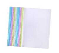 LAPYAPPE 10pcs Transparent Sliding Bar File Folders Report Covers with Non Slip Locking Bar High Capacity Document Holders for School Office Organization and Display