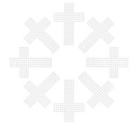 LAPYAPPE 10pcs White Cross Shape Plastic Canvas Sheets 7.8x5.5cm for Embroidery DIY Plastic Canvas Projects Dimensional Crafting and Versatile Applications for Beginners