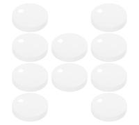 LAPYAPPE 10pcs White Plastic Toilet Seat Bolt Covers with Decorative Design Universal Compatibility for Toilet Bowl Bolts and Seat Screws Elegant Appearance Bathroom Use