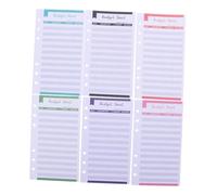 LAPYAPPE 12Pcs Budget Planner Cards with Holes, Cash Plan Consumption Cards for Expense Tracking, Binder Budget Sheets for Personal and Business Use