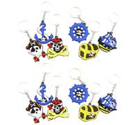 LAPYAPPE 12pcs Halloween Pvc Keychains Car Key Decoration Creative Soft Rubber Key Chain Pendant for Bag and Phone Decor Random Color