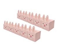 LAPYAPPE 12pcs Pink Cartoon Rabbit Cookie Boxes Paper Material with Sealing Design Multipurpose Bunny Paper Boxes for Birthday Party and Anniversary