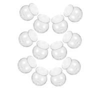 LAPYAPPE 12pcs Plastic round Plant Container for Succulents and Flowers with Easy to Clean Feature and Modern Playful Creativity Design, for Office and Home Use