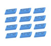 LAPYAPPE 12pcs Polished Eraser Polishing Tool Sturdy Fret Polishing Cleaner Small and Light Blue Eraser for Electric Guitar Strings and Pipa Strings Maintenance