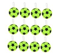 LAPYAPPE 12PCS Reflective Soccer Keychains Stylish Soccer Ball Pendants for Backpacks Enhanced Visibility Night Reflective Keyrings Versatile Accessories for Clothing and Bags