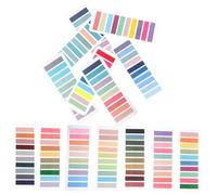 LAPYAPPE 14 Sheets Transparent Sticky Page Markers Portable Highlighter Tape Strips for Book Tabs Practical Pet Index Stickers for Reading Notes and Office Use