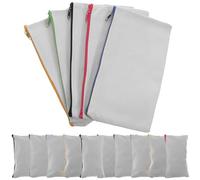 LAPYAPPE 15pcs Canvas Zipper Pouch Canvas Pencil Bag Sublimation Make up Bag Assorted Color Zipper Design Practical for Business Trip and Camping Random Color