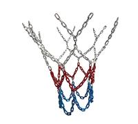LAPYAPPE 1Pc Professional Basketball Chain Net Durable Three Color Design for Regular Rims Weather Resistant Easy to Replace for Schools and Training Institutions