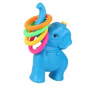 LAPYAPPE 1Set Blue Elephant Ring Toss Interactive Outdoor Game for Fun Carnival Activity Improves Hand Eye Coordination Safe Plastic Material for Garden Parties
