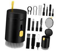 LAPYAPPE 1set Comprehensive Electronics Cleaning Kit Laptop Keyboard Earbud Cleaner Gentle Safe Tools for Portable Storage Case Included