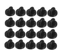 LAPYAPPE 200pcs Black PVC Pin Backs Butterfly Clutch Brooch Clasps for Lapel Pins Badge Replacement Uniform Badge Holder Suitable for Jewelry Making and Craft Projects