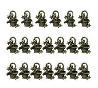 LAPYAPPE 20Pcs Alloy Retro Flower Basket Charms for DIY Jewellery Making | Delicate Dangle Accessory for Necklace and Bracelet Projects, Fine Workmanship, Stylish Unique Shape Design
