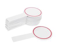 LAPYAPPE 20pcs White Foam Board Dry Erase Paddle Round Shape Reusable Mini Handheld Writing Board for General Ball Games Random Color
