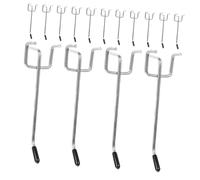 LAPYAPPE 25 Sets Heavy Duty Iron Pegboard Tool Utility Hooks with Black Protective Caps Wear Resistant Commodity Display Hooks for Retail Shops Supermarkets and Home Organization