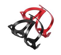 LAPYAPPE 2pcs Aluminum Alloy Bike Water Bottle Cage Side Open Design Lightweight Mountain Bicycle Cup Holder Rack with Decorative Black and Red Colors for Outdoor Sports