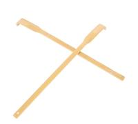 LAPYAPPE 2Pcs Bamboo Back Scratcher with Long Handle Portable Wood Back Scratcher Claw for Adults and Elderly Curved Massage Stick for Itching Relief