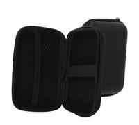 LAPYAPPE 2pcs Black Wireless Microphone Carrying Cases Eva Hard Shell, Portable Storage Pouches for Microphones, Earphones, and Digital Cameras, Travel Protective Zipper Bags