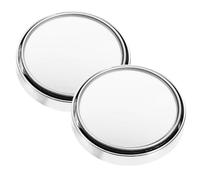 LAPYAPPE 2pcs Blind Spot Mirrors for Car with 360-degree Adjustable Wide-angle Lens, round Glass and Aluminium Alloy, Sleek Silver Design for Parking and Driving Safety