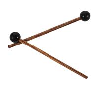 LAPYAPPE 2pcs Chicken Wing Wood Drum Mallets for Tongue Drum and Handpan Rubber Bell Head Percussion Mallets with Soft Felt Tips Musical Instrument Accessories