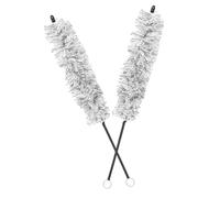 LAPYAPPE 2pcs Clarinet Cleaning Brush Set, Black and White Water-absorbent Microfiber Swabs for Clarinet Maintenance and Wind Instrument Care Tools