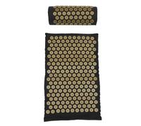 LAPYAPPE 2pcs Comfortable Acupressure Mat and Shiatsu Massager Cushion Set with Bag, Cotton Cloth and Abs Material, Portable Massage Pillow for Back Muscle Relief and Relaxation at Home