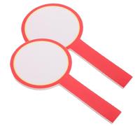 LAPYAPPE 2Pcs Double-Sided Erasable Handheld Scoreboards with Red Round 10X20Cm Dry Erase Boards for Sports Referee Judging and Classroom Use