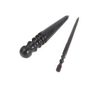 LAPYAPPE 2PCS Ebony Leather Burnisher DIY Craft Wooden Polished Rods for Smooth Edges Leather Slicker Tools for Handcrafted Leatherwork