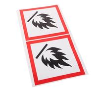 LAPYAPPE 2pcs Fire Warning Stickers for Trash Can, Pvc Material, Weather Resistant and Easy Installation, Safety Caution Labels Suitable for Outdoor and Public Spaces