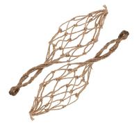 LAPYAPPE 2pcs Hemp Rope Wine Jar Net Bag Vintage Design Wine Bottle Storage Basket Portable Handle