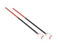 LAPYAPPE 2Pcs Marimba Mallets White Felt Heads and Red Strings, Xylophone Percussion Sticks for Adults, Musical Instrument Accessories for Marimba and Xylophone Playing