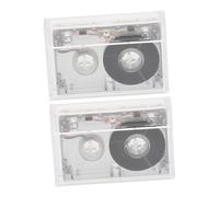 LAPYAPPE 2pcs Mini Blank Cassette Tapes Clear Audio Voice Recording Tapes Compact for Music Speech Interviews Portable Micro Cassette Recorder Compatible