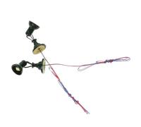 LAPYAPPE 2pcs Mini Train Signal Lamps Green for Sand Table Decor, Miniature Railroad Scene Lighting Accessories, Model Train Layout Spotlight for Hobby Craft