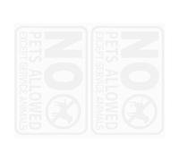 LAPYAPPE 2pcs No Pets Allowed Signs for Glass and Wall Use, Waterproof Pvc Pet Door Signs Suitable for Outdoor and Office Environments, Reusable White Stickers