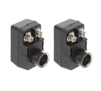 LAPYAPPE 2pcs Ohm Tv Antenna Adapter Coaxial Cable Converter Radio Signal Connector Compact for Digital and Analogue Tv Aerials