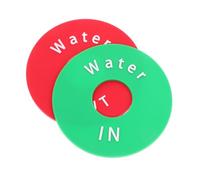 LAPYAPPE 2pcs Pvc Water Valve Reminder Labels for Ice Bucket and Air Valve Safety Marking with Easy Identification Water Outlet and Inlet Guide Sign for Accurate Classification and Use