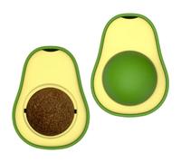 LAPYAPPE 2pcs Rotatable Catnip Ball Natural Catnip Ball Indoor Cat Material Avocado Shape for Cats Wall or Bed Paste Use
