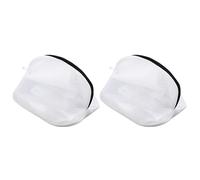 LAPYAPPE 2pcs Shoe Laundry Bags for Washing Machine, White Polyester Mesh Wash Bags Protect Shoes from Tangling and Garments from Pulling, for Home Laundry Use
