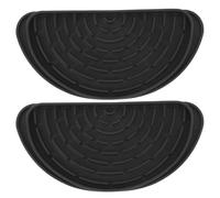 LAPYAPPE 2pcs Silicone Refrigerator Drip Catcher Trays for Water Leak Collection, Black Practical and Chic Design, Washable under Refrigerator Floor Protector to Enhance Kitchen Appearance