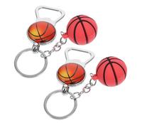 LAPYAPPE 2pcs Sports Ball Shaped Keyring Bottle Openers Zinc Alloy Beer Soda Keychain for Parties Bbqs Camping Home Use Unique Design for Men