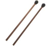 LAPYAPPE 2pcs Tongue Drum Mallets Percussion Sticks with Black Silicone Heads, Musical Instrument Drum Mallet Accessories and Band Performance