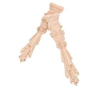 LAPYAPPE 2pcs Vintage European Appliques Wooden Unpainted Roman Column Shape Decorative Appliques Beige Easy to Dye Safe to Use Classic Retro Style for Home Furniture Decorating Walls