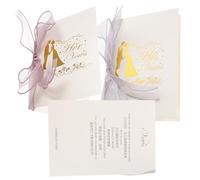 LAPYAPPE 2pcs Wedding Vow Cards Wedding Oath Cards His and Her Vows Book Paper with Ribbon for Bride and Groom Bridal Shower