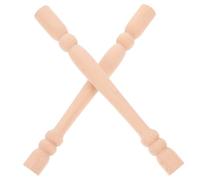 LAPYAPPE 2pcs Wood Balusters Spindles for Crafts Solid Wood Classic Roman Column Style Khaki Elegant Artistic Focal Point Versatile Application for Wine Cabinets and Bridges