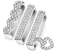 LAPYAPPE 3 Pcs Watch Band Decor Strap Ring Watchband Charms for Women Shiny Creative Design Wide Application Easy Installation Holidays Silver Zinc Alloy Accessories