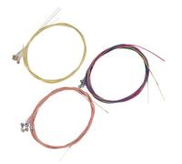 LAPYAPPE 3 Sets Metal Acoustic and Classical Guitar Strings Replacement Parts with Comfortable Play and Reliable Quality, Assorted Colour Steel Strings for Musical Instrument Accessories