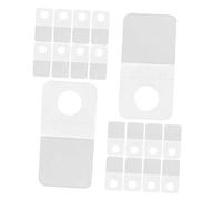 LAPYAPPE 300pcs Clear Adhesive Hanging Tabs Transparent Self-Adhesive Label Hooks with Round Hole for Retail Display Packaging Effortless Installation Space-Saving Plastic Sticky Tabs for