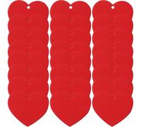 LAPYAPPE 300pcs Heart Shaped Blank Tags for DIY Crafts and Bookmarks, Red Paper Hanging Tags to Hands-on Ability, for Valentine's Day Decorations and Wrapping