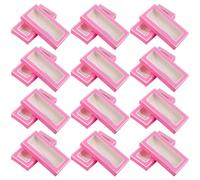 LAPYAPPE 30pcs Empty Eyelash Organizer Eyelash Storage Case Lightweight Paper Box Window Design Personal Daily Makeup Wallet Size 4.32x2.16x0.59inch