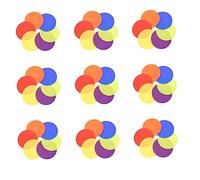 LAPYAPPE 30pcs Round Carpet Spot Markers for Classroom Floor Decoration Nylon Stickers for Kindergarten Teaching Activity Positioning Dots for Games Yoga and Learning Color Recognition
